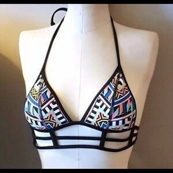 Victoria’s Secret PINK caged geo print bikini - Picture 2 of 4
